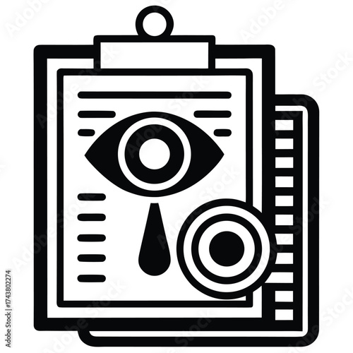 eye examination chart                  vector icon