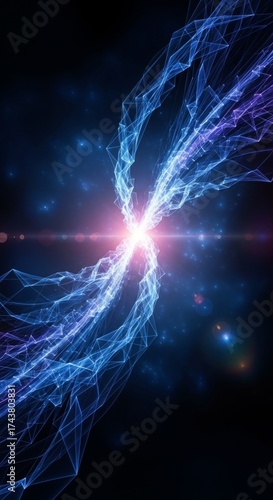 Abstract Technology Netbusiness environment: Digital Connection, Data Flow, Innovation