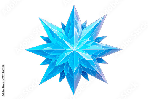Rose facets layered ice shaped luminous illustration vector transparent indigo crystal gradients