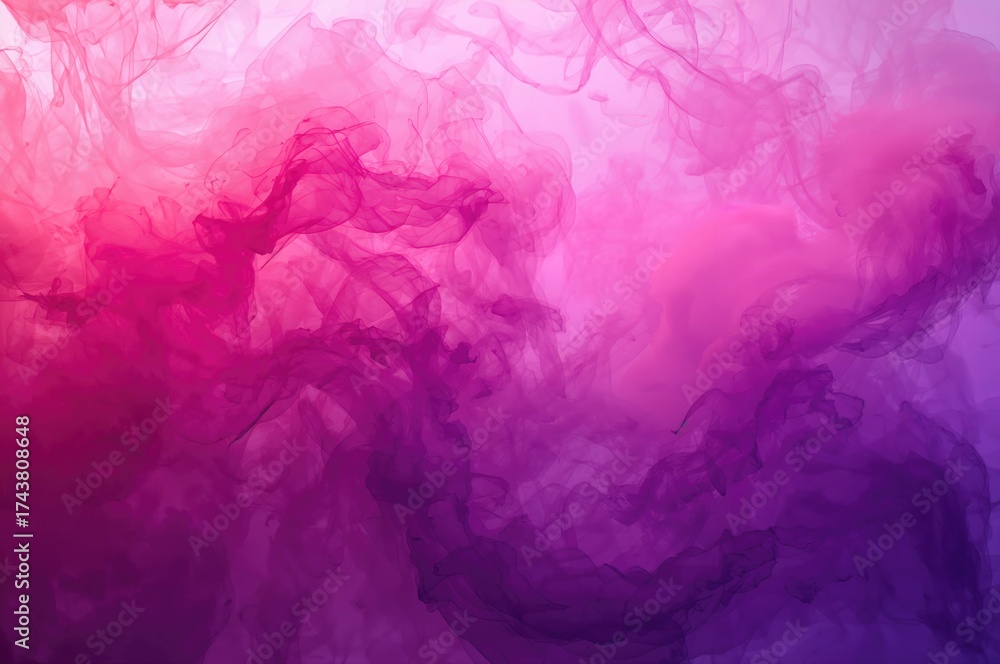 Fototapeta premium Colorful smoke spiral. Vibrant pigment mist. Abstract neon haze with dreamy vibes.