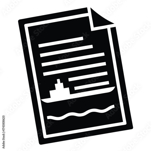shipping manifest paper vector icon
