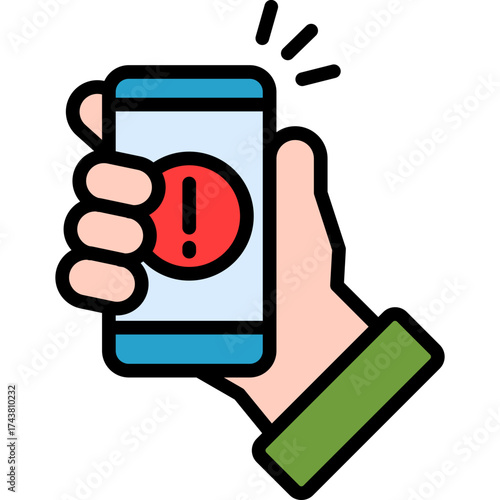 Scam Awareness lineal color icon