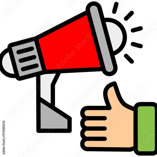 Ethical Marketing lineal color icon