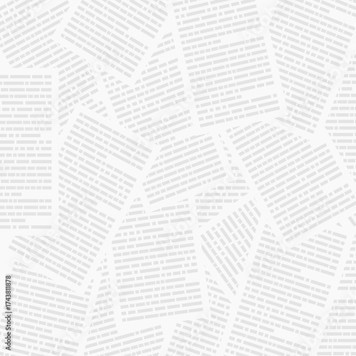 Newspaper text column background. Backdrop of printed text columns or book pages. Simple symbolic printed paper page vector background.