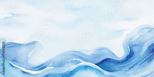 Abstract Blue Water Surface with Light and Dark Tones Artistic Design