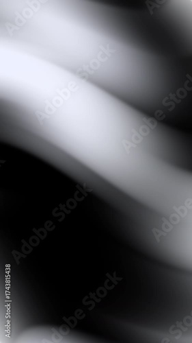 gradient white and black Vertical Abstract smooth black and white gradient background with flowing curves, creating a soft and elegant monochrome wave texture.

