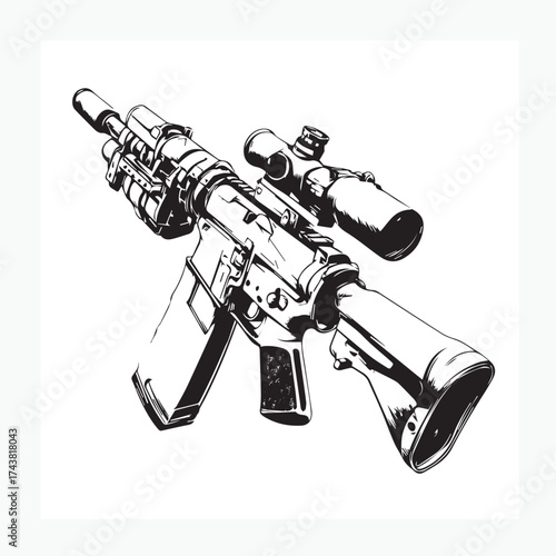 grenade launcher vector illustration