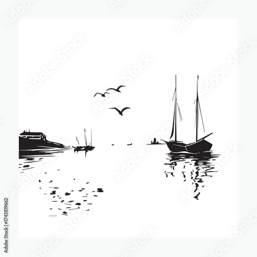 boat on the sea