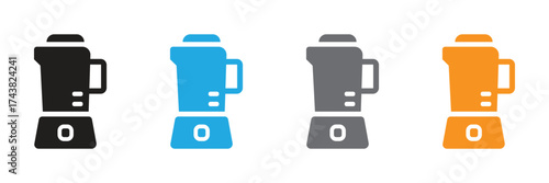 Vibrant blender icons offer a modern touch for kitchen designs, smoothie promotions, and healthy eating concepts. Great for menus and website graphics!
