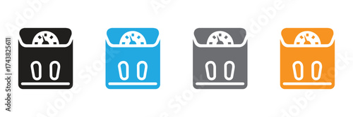Monitor progress and stay motivated with these vibrant scale icons. Ideal for health apps, weight management programs, and fitness trackers promoting healthy lifestyles.