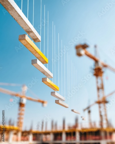 Modern Construction Project Timeline with Gantt Chart Overlay Premium Business Planning Content for Professional Marketing and Corporate Advertising