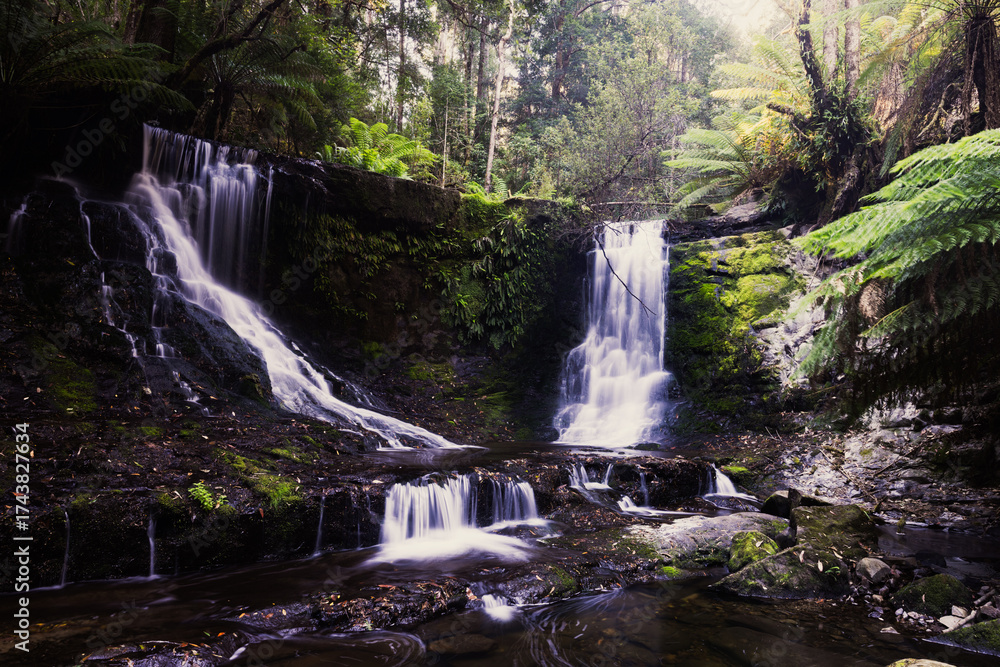 Obraz premium Horseshoe Falls in Tasmania Australia