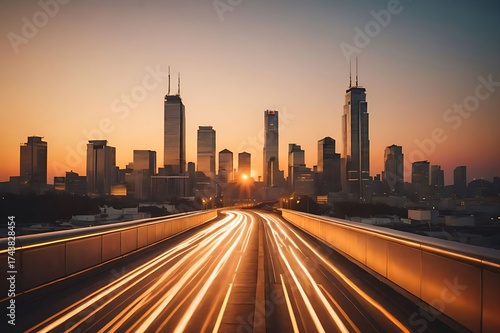 A time lapse images of city streets