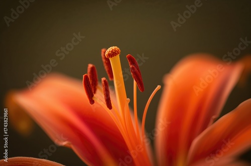 Close-Up View of a Lily's Stamen