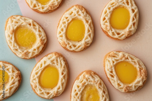 Wallpaper Mural Easter egg-shaped sandwich cookies filled with tangy lemon curd Torontodigital.ca