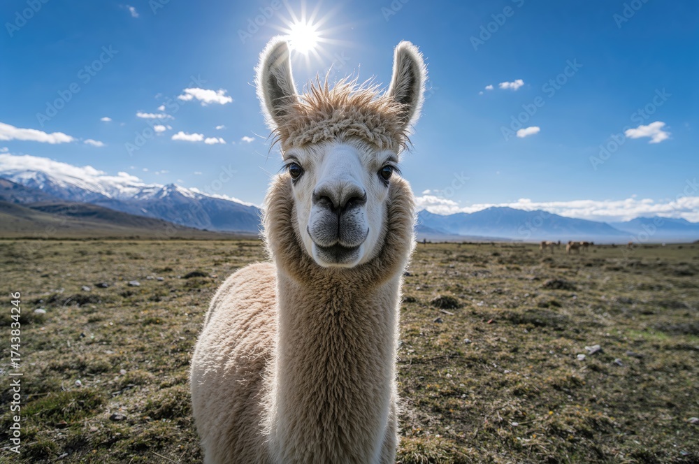 Obraz premium Llama Creature Found in Southern Regions of the Continent