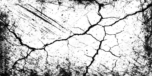 A rough, old cracked concrete wall surface with a grunge texture and peeling paint makes an aged material backdrop