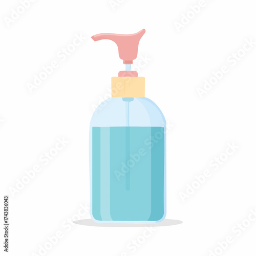 Hand sanitizer bottle vector illustration. Hygiene product for clean hands
