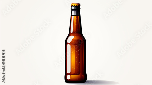 Vector Minimalist Beer Bottle