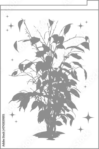 Y2k Plant Silhouette