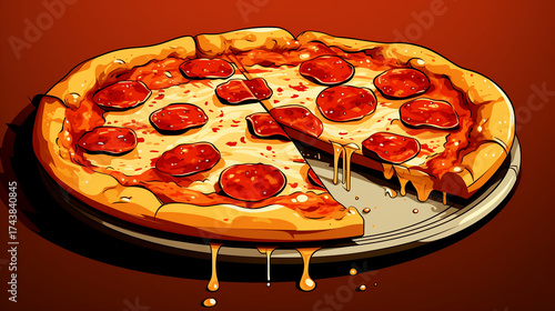 Vector Pizza Minimalism