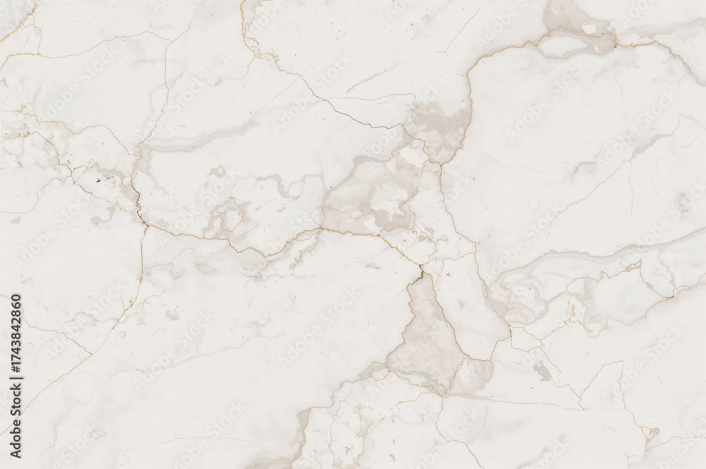 Fototapeta premium Floor tiles featuring a natural white marble pattern with crack details