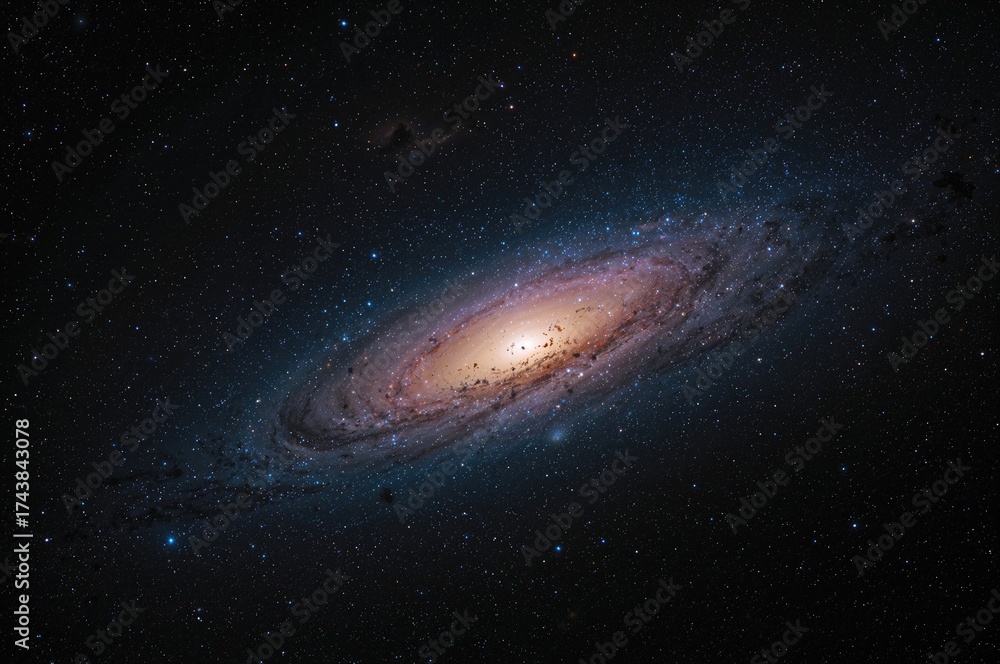 Naklejka premium Stunning distant galaxy background texture elements supplied by a renowned space agency.