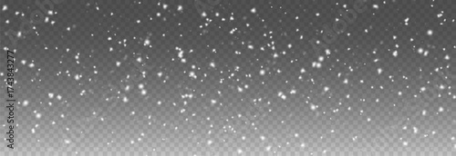 Snowfall PNG. Heavy snowfall or snowstorm with snowflakes of various shapes. Winter snowy background.