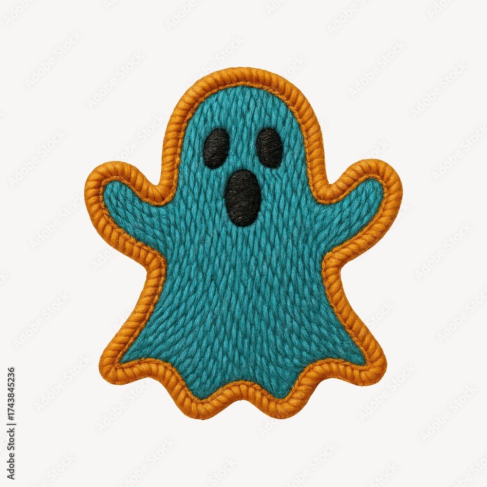 Obraz premium Cute embroidered ghost patch