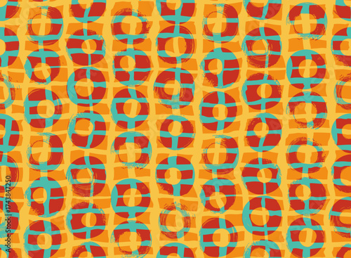Line Doodle Seamless Pattern 72 - Organic Circles
