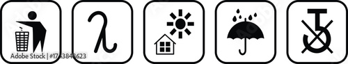 Cardboard collection packaging icon vector set, Vector illustration for logistics and shipping sign,including fragile, this way up sign icons, Vector icons include fragile illusions,
