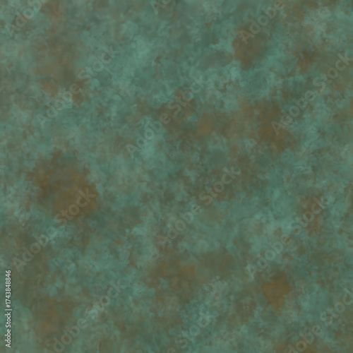 Seamless Verdigris Patina Metal Texture | Antique Oxidized Surface Background