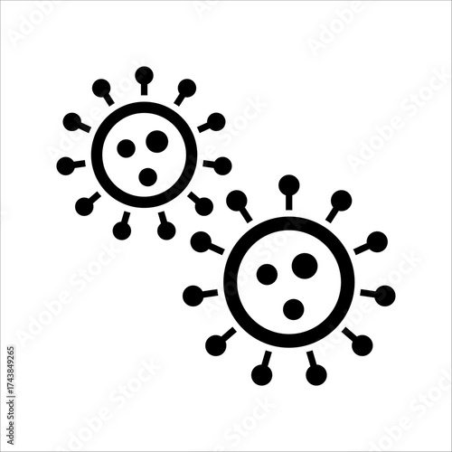 Cancer cell Icon .Symbol isolated white background. vector illustration. color editable.