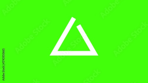 Triangle Shape Slow Animation Green Screen