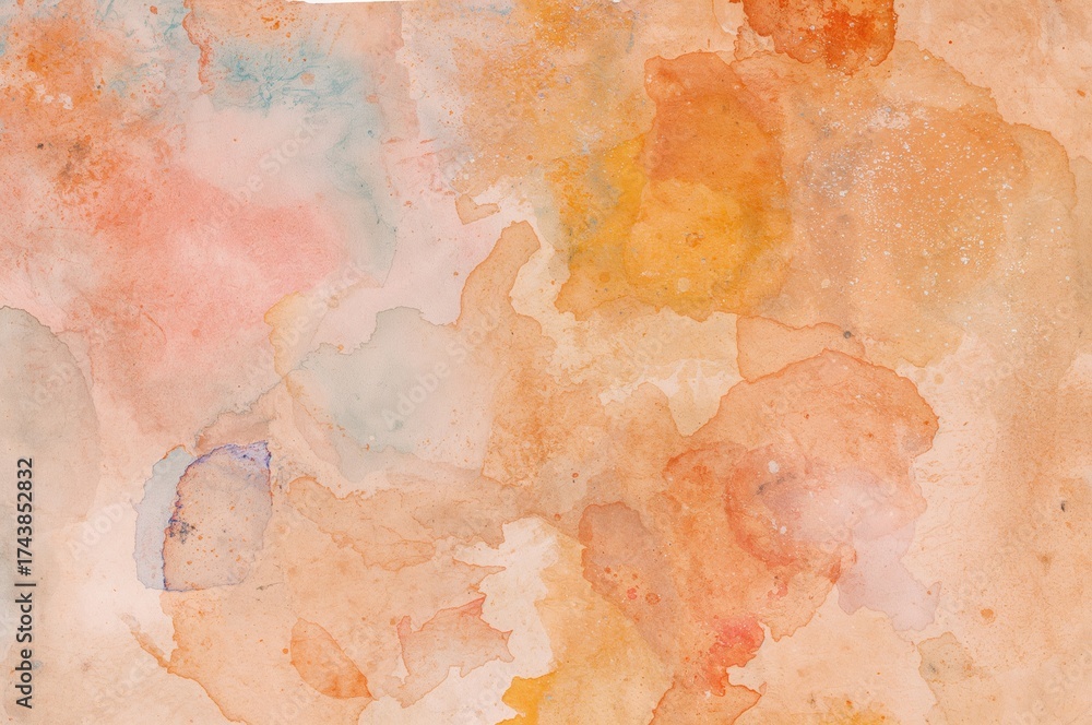 Naklejka premium Children's watercolor artwork featuring multiple shades