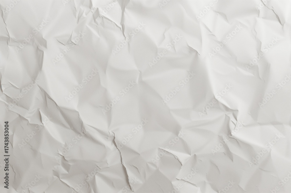 Obraz premium Blank crumpled sheet design template, empty folded paper mockup.