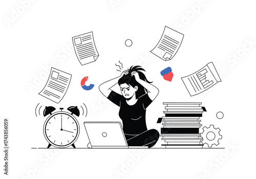 Student overwhelmed by academic pressure and deadlines.