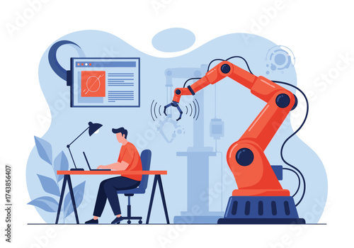 Designing and programming automated robotic arm systems for modern manufacturing.
