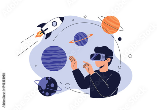 Exploring the cosmos and virtual reality experiences.