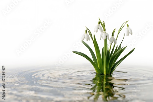 Wallpaper Mural Snow-white spring flowers Torontodigital.ca