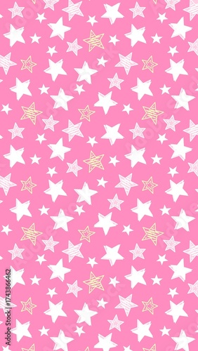 aesthetic star pink wallpaper background illustration