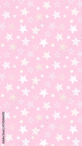 aesthetic star pink wallpaper background illustration