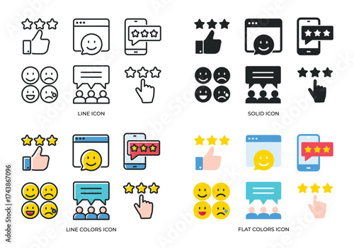 Feedback Icons. Multi series icons collection