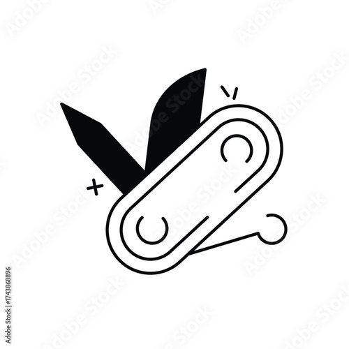 Swiss Army Knife Icon vector