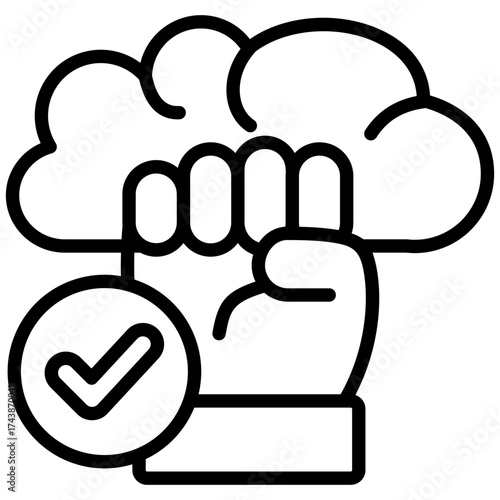 Motivation line icon