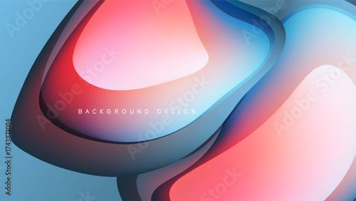 Abstract fluid shapes, vibrant colors blend. Smooth gradients create dynamic visual impact. Modern design element, background texture.