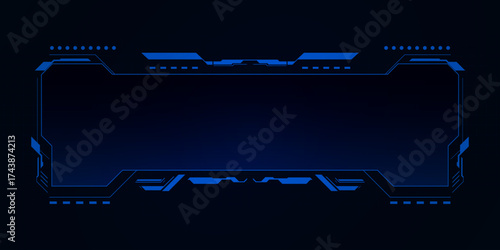 Sci fi futuristic user interface, HUD template frame design, Technology abstract background	
