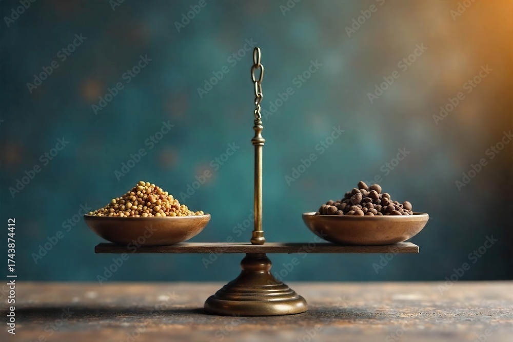 Obraz premium Perfectly Balanced Scale Equilibrium and Stability in Physics and Engineering