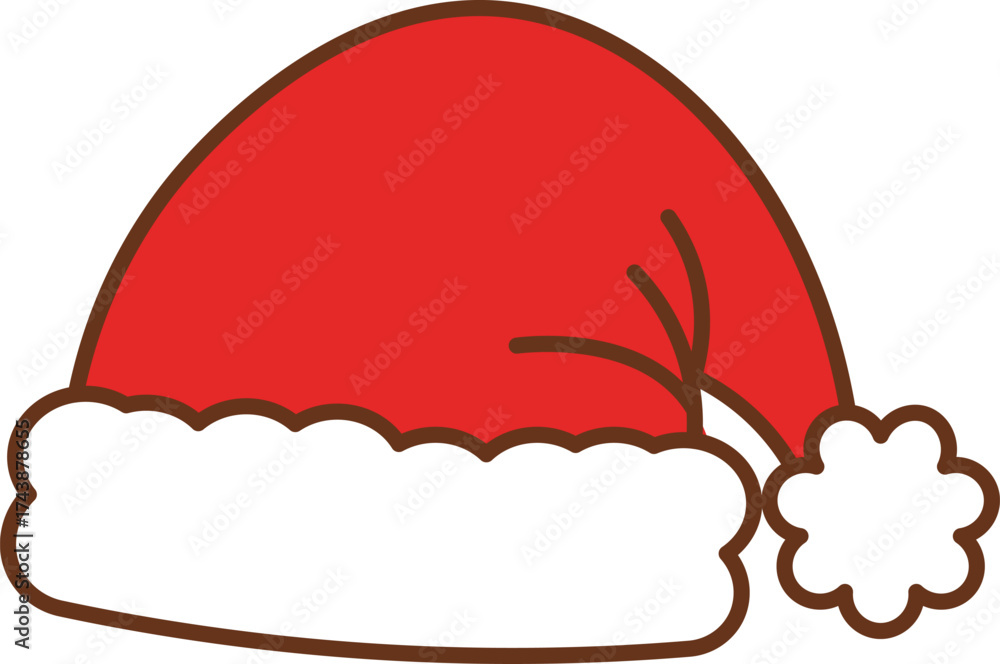 Obraz premium Santa Red Hat vector illustration