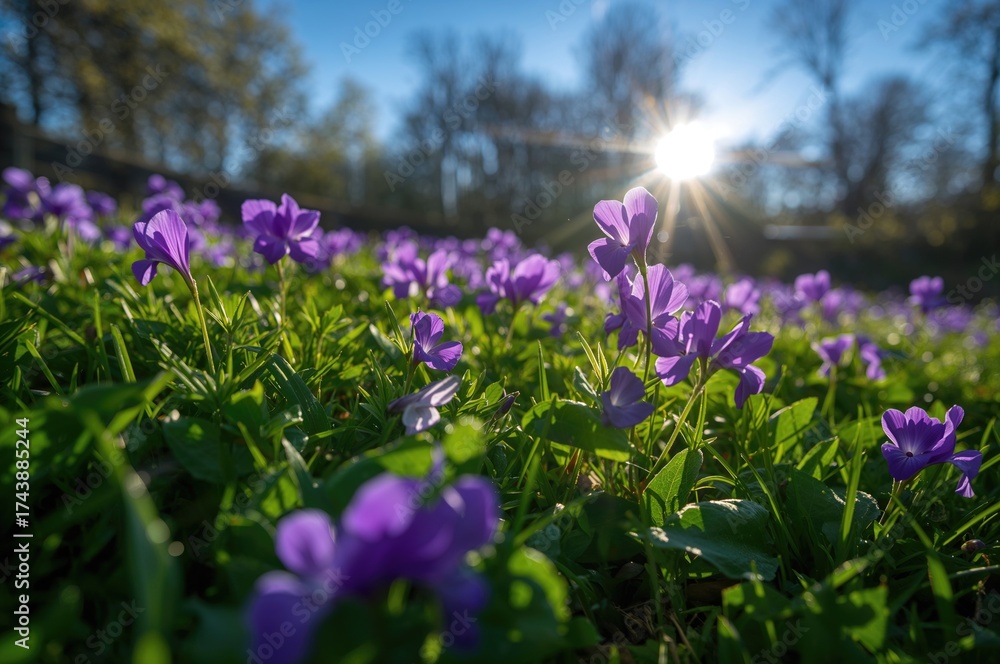 Obraz premium Viola grypoceras fully blossomed